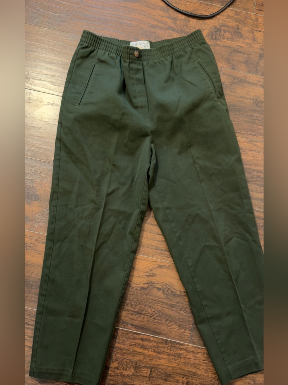 Vintage Women's Dark Green Pull-On Trousers